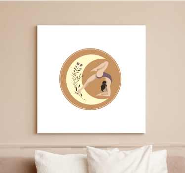 Nursery canvas yoga pose tranquility - TenStickers