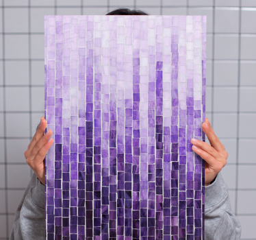 Ombre effect tiles pattern canvas art - TenStickers