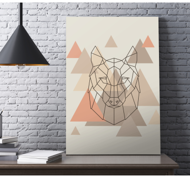 People canvas geometric wolf head art print - TenStickers