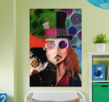 Johnny Depp character canvas - TenStickers
