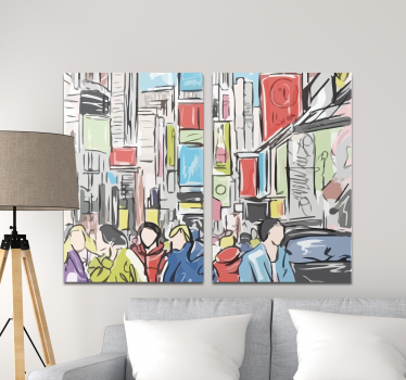 Personas moderno de Nueva York people and character canvas prints - TenStickers