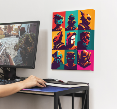 pop art epic characters Videgoames canvas - TenStickers