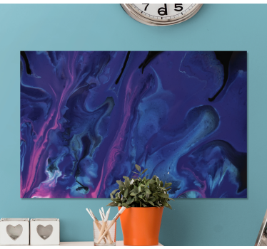 Purple and blue gradient modern art prints on canvas - TenStickers