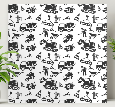 Quote canvas construction site symbols - TenStickers
