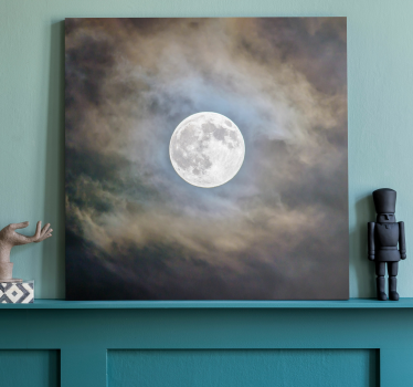Quote canvas full moon glow - TenStickers