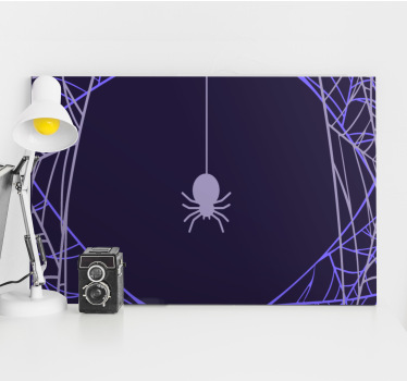 Quote canvas spider web focus - TenStickers