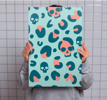 Quote canvas with skull pattern design - TenStickers