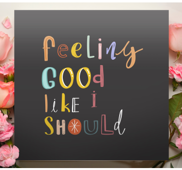Song Lyrics feeling good Music canvas wall art - TenStickers