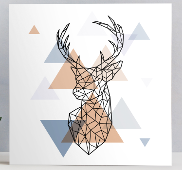 Stag canvas angular stag head artwork - TenStickers
