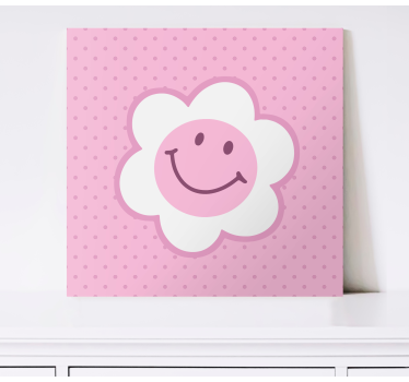 Stag canvas smiling flower face - TenStickers