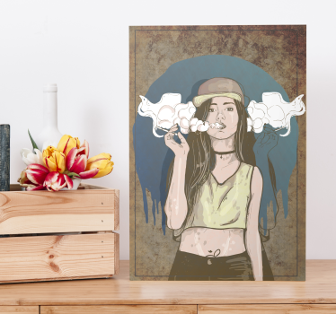 Surreal smoke canvas art - TenStickers