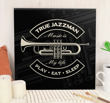 True jazzman Music canvas print - TenStickers