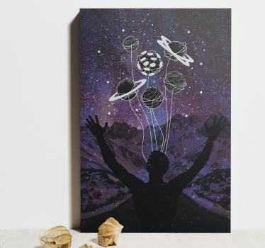 Universe in your hands canvas art - TenStickers
