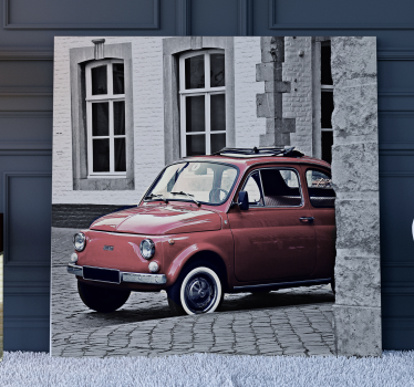 Vintage old flat 500 vintage wall prints - TenStickers