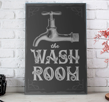 Wash room Bathroom wall art canvas - TenStickers