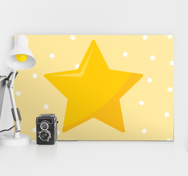 Yellow classic star wall pictures for nursery - TenStickers