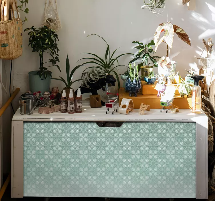 Floral fade pattern furniture sticker - TenStickers