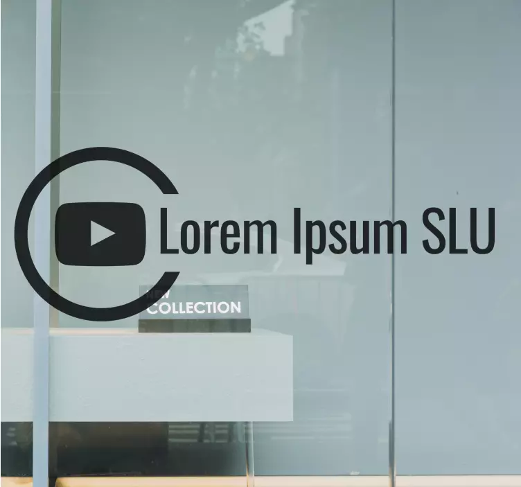 Shop window sticker channel branding logo - TenStickers