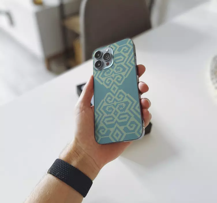 Geometric Pattern Cover iPhone sticker - TenStickers