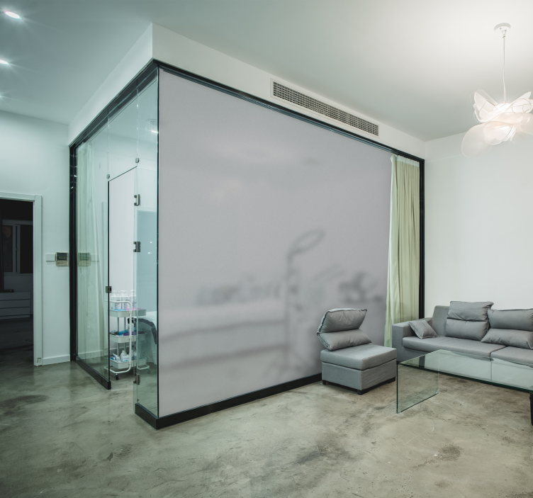 Translucent glass shower screen window sticker - TenStickers