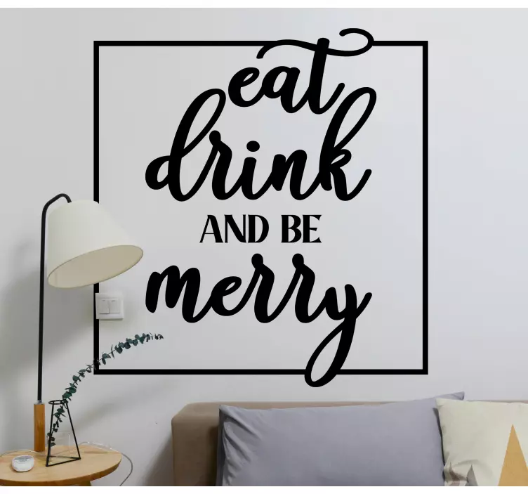 Eat drink merry Christmas vinyl decal - TenStickers