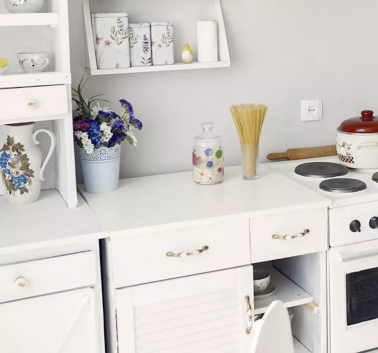 White furniture vinyl decal  - TenStickers