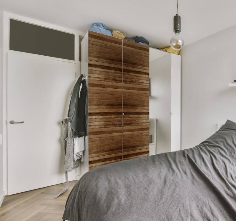 Wood strips furniture decal   - TenStickers