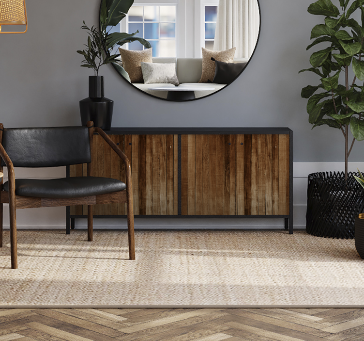 Wood strips furniture decal   - TenStickers