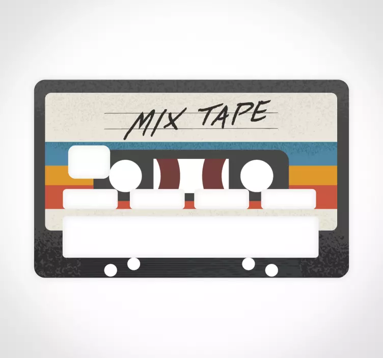 Retro cassette credit card sticker - TenStickers