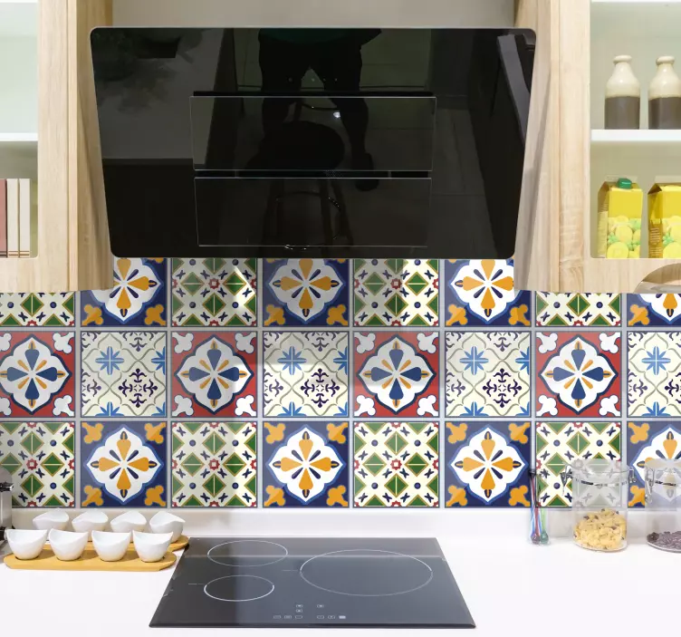 Typical Portuguese tile sticker - TenStickers