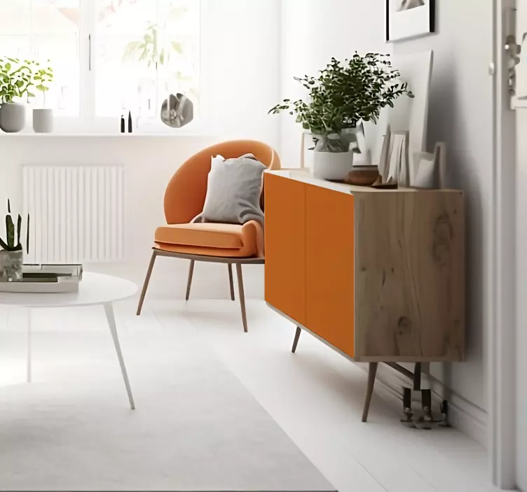Matte Orange furniture decal - TenStickers