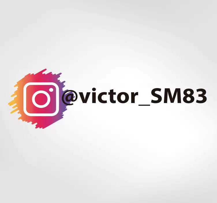Personalized Instagram logo sticker - TenStickers