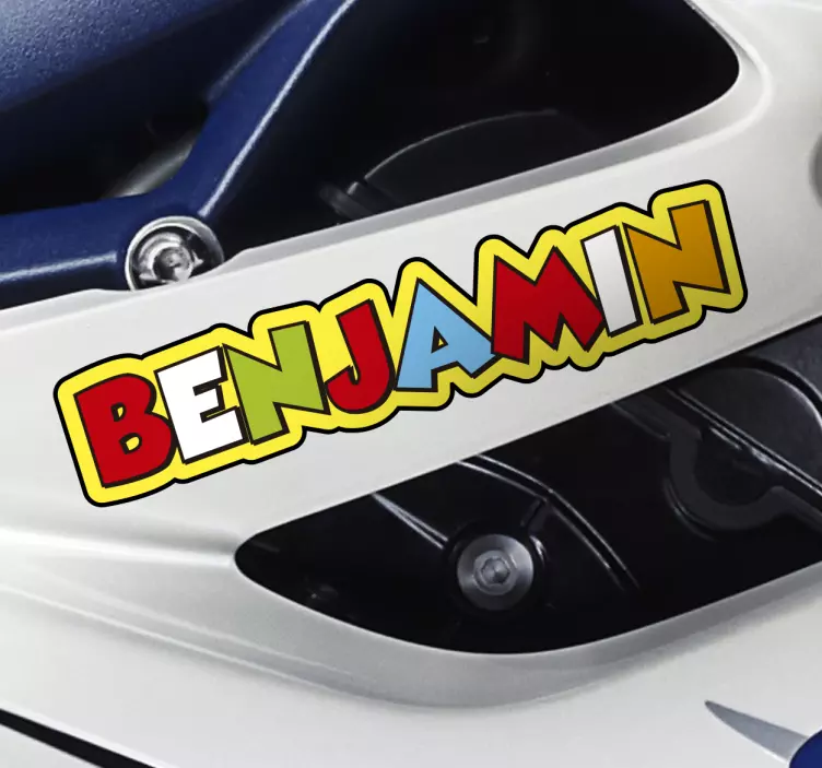 Personalised name Rossi motorcycle decal - TenStickers