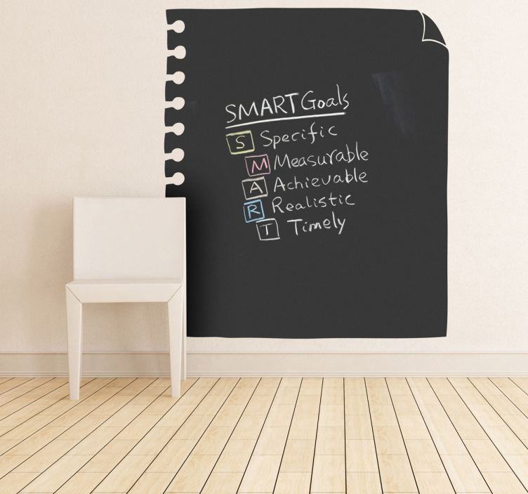 Blackboard Notebook Page Sticker - TenStickers