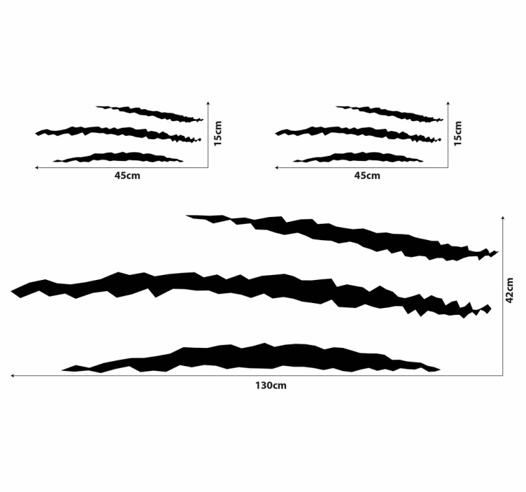 Scratches graphic car sticker - TenStickers