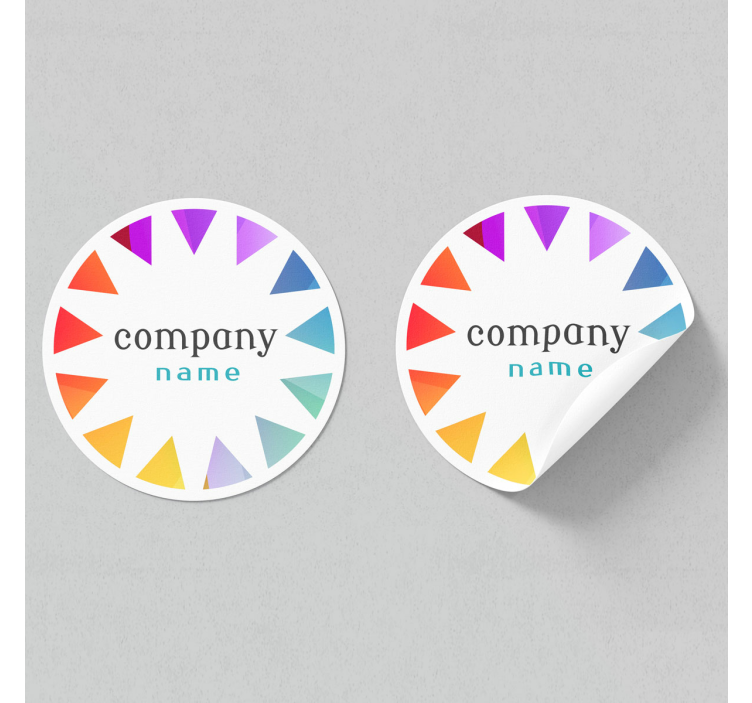 Custom print round sticker with logo - TenStickers