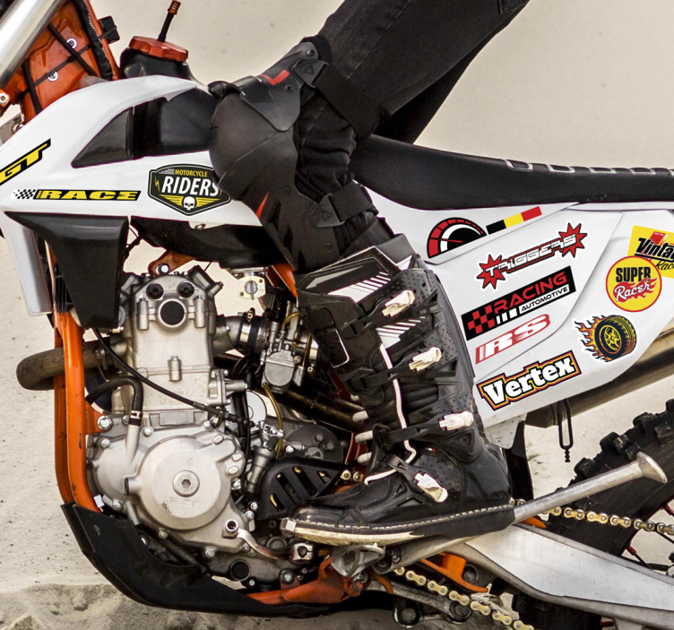 Individual bomb pack motorcycle decals - TenStickers