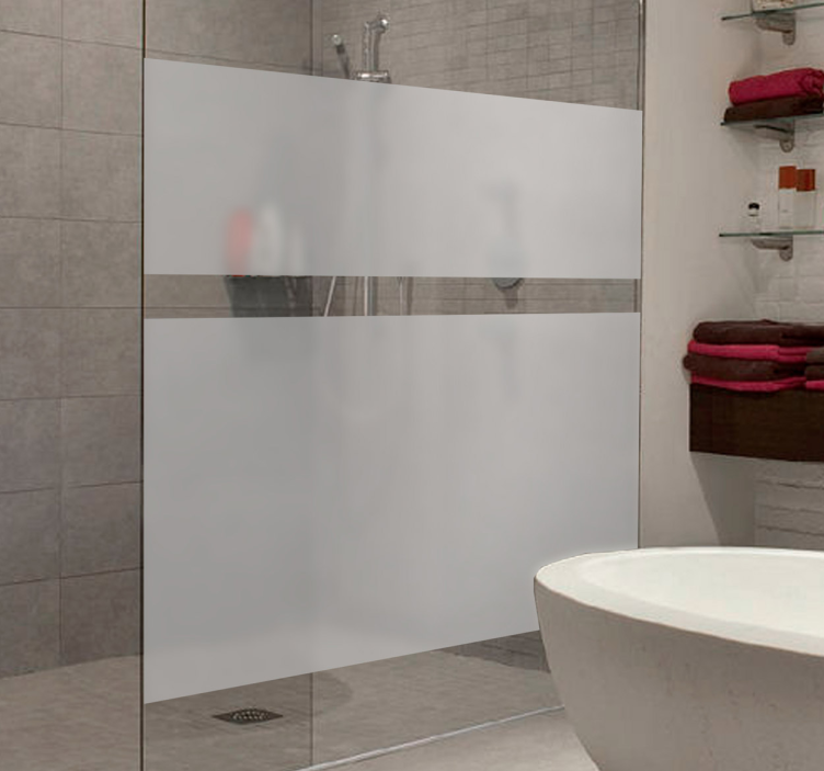 Translucent glass shower screen window sticker - TenStickers