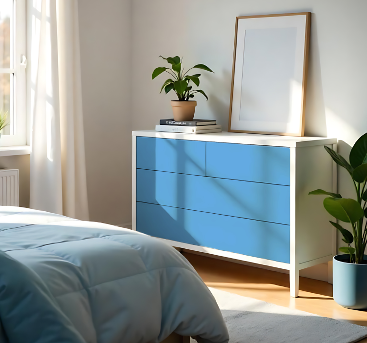 Matte Light Blue plain sticker - TenStickers