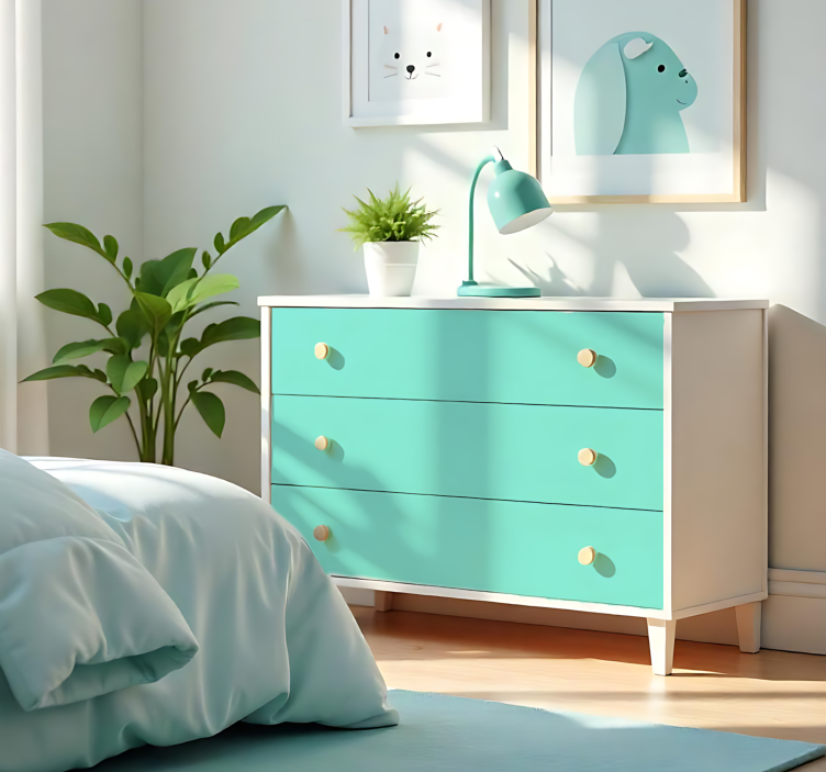 Matte Light Turquoise plain sticker - TenStickers