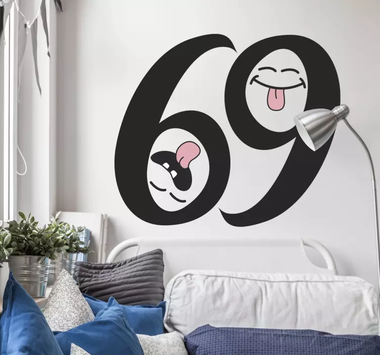 69 Adult  erotic position wall sticker - TenStickers