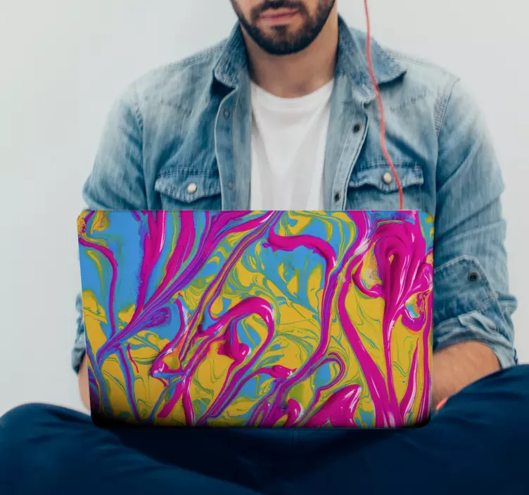 Abstract Design Laptop Sticker - TenStickers