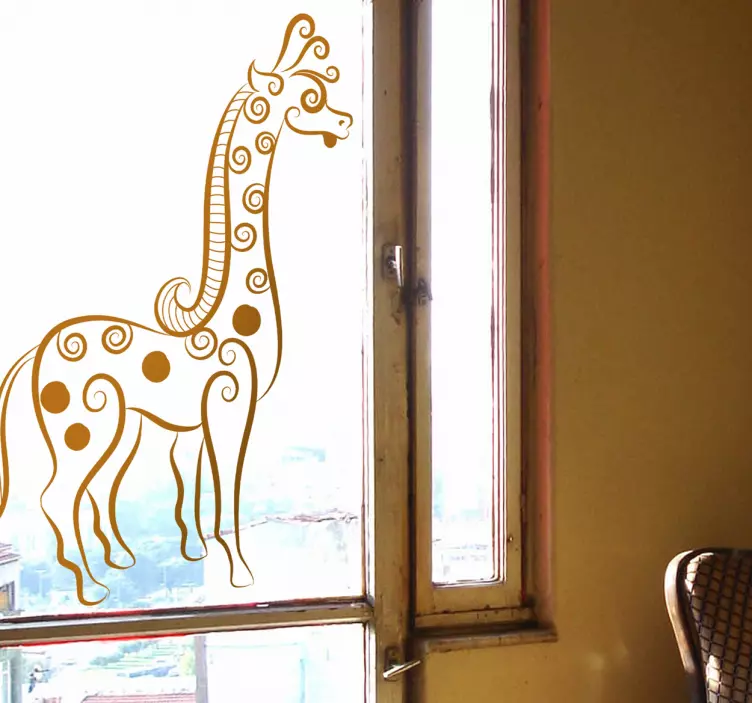 Abstract Giraffe Sticker - TenStickers
