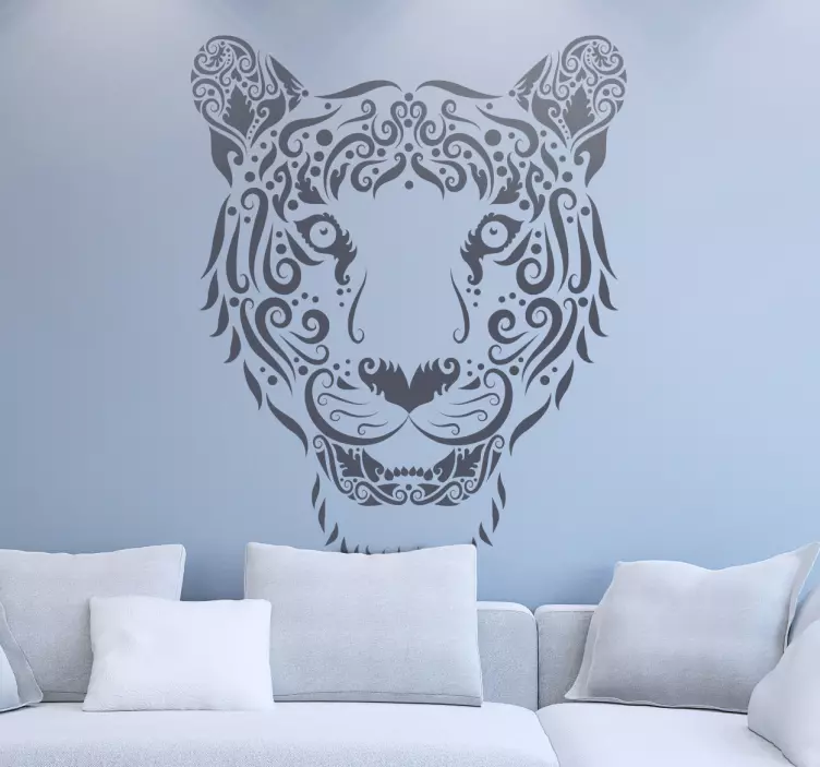 Abstract Tiger Decal - TenStickers