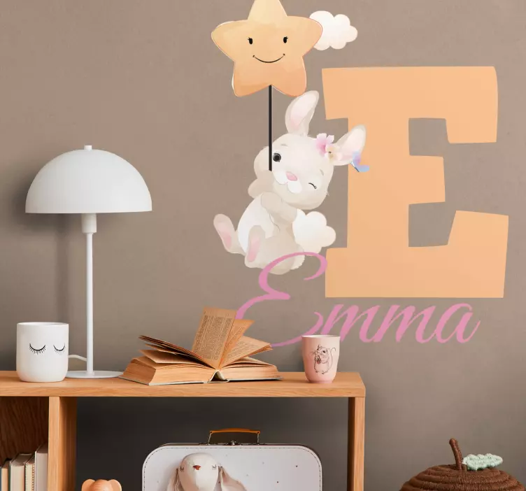 Adorable Bunny Concept wall sticker for kid - TenStickers