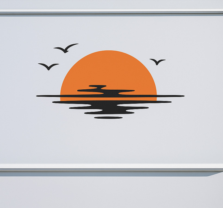 Aesthetic Sunset camper decal - TenStickers