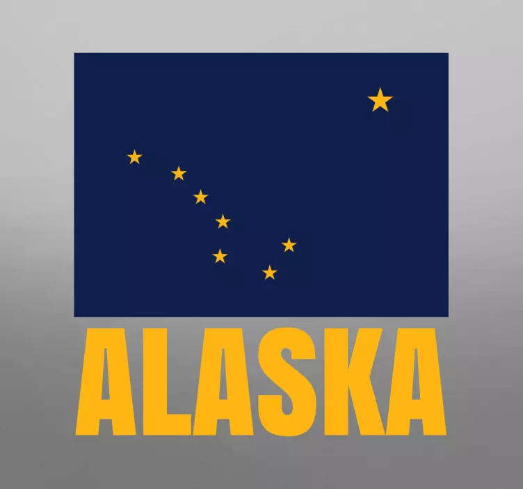 ALASKA STARS AND STRIPES flag sticker - TenStickers