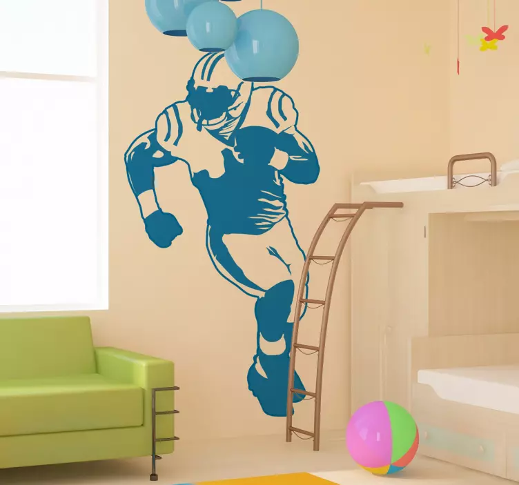 American Football Player Wall Sticker - TenStickers