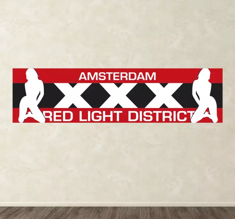 Amsterdam Red Light District Sticker - TenStickers