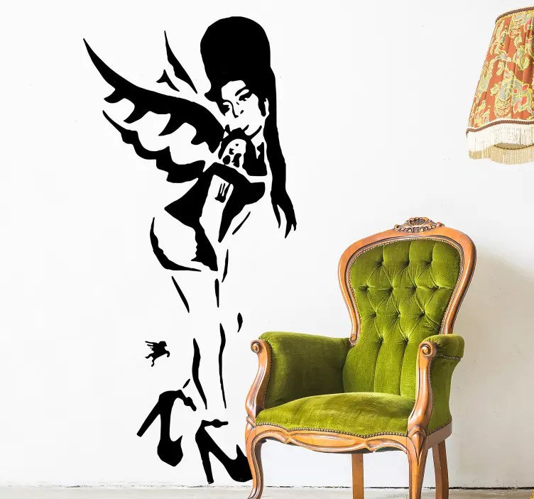 Angelic Figure Silhouette wall sticker - TenStickers